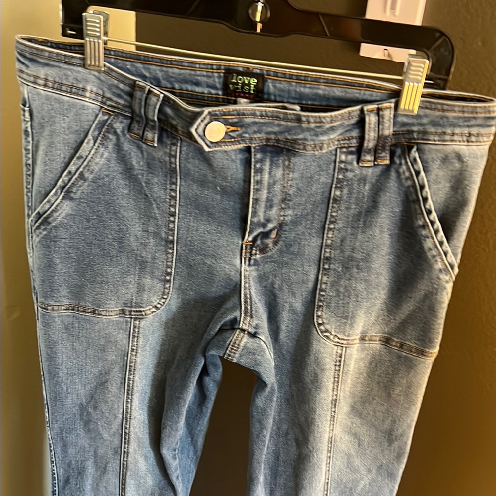 Wide leg jeans, great stretch, 32, so cozy - Picture 2 of 7